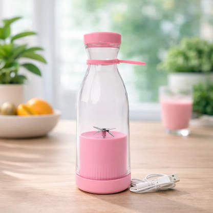 Portable USB Blender Juicer with 6 Blades – Rechargeable Mini Smoothie Maker