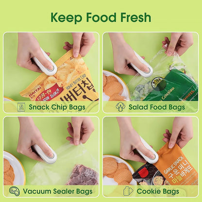2-in-1 Portable Mini Bag Sealer & Cutter – USB Rechargeable Heat Sealing Machine