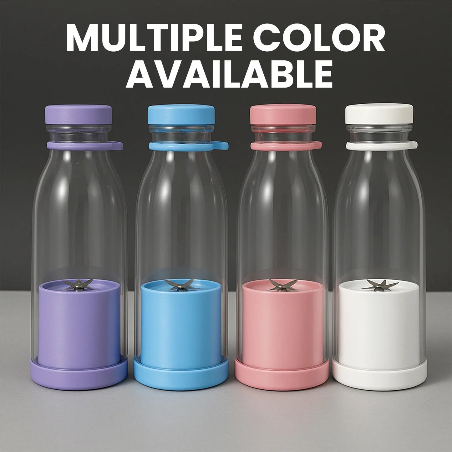 Portable USB Blender Juicer with 6 Blades – Rechargeable Mini Smoothie Maker