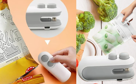 2-in-1 Portable Mini Bag Sealer & Cutter – USB Rechargeable Heat Sealing Machine