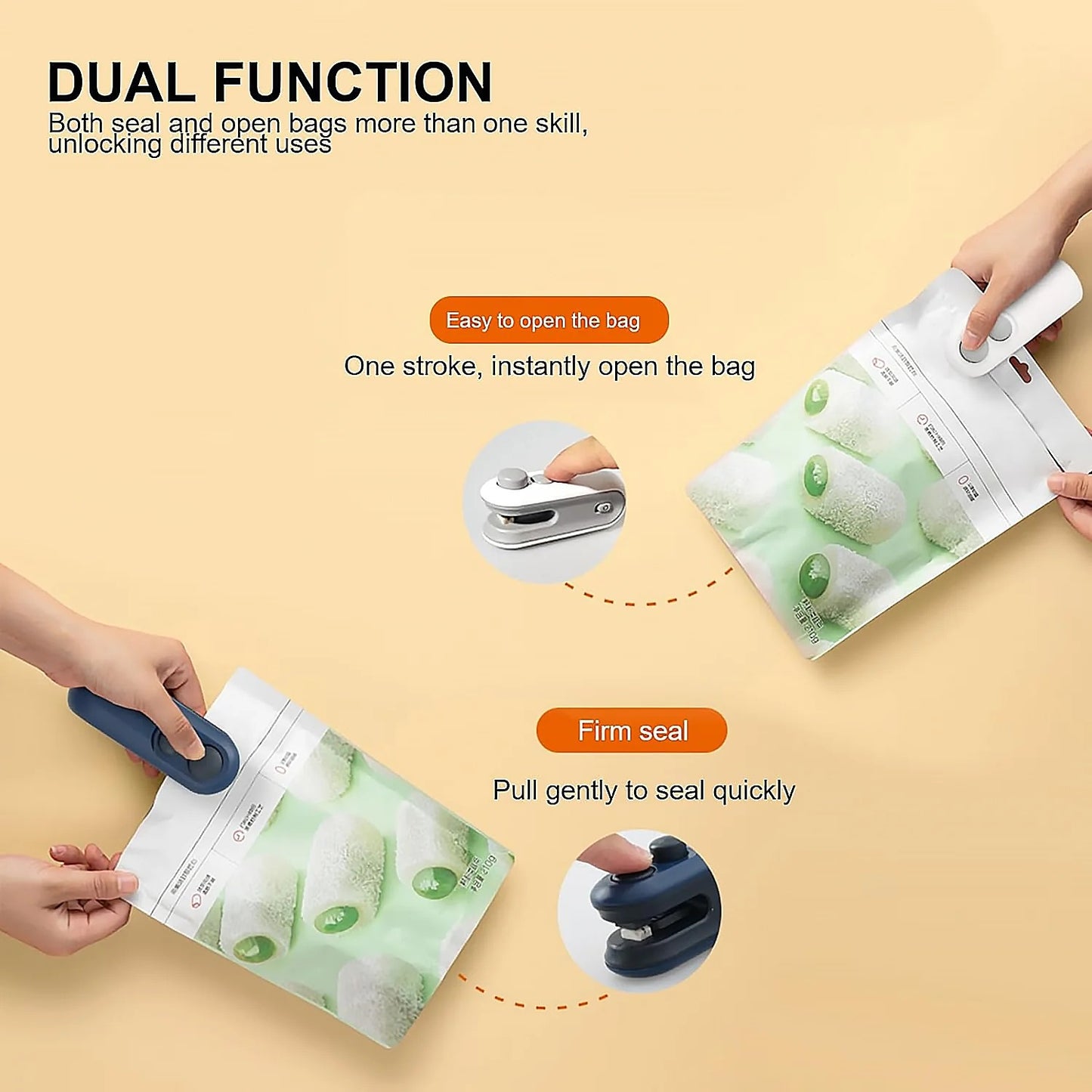 2-in-1 Portable Mini Bag Sealer & Cutter – USB Rechargeable Heat Sealing Machine